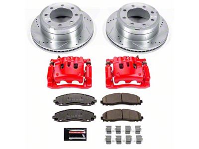 PowerStop Z36 Extreme Truck and Tow 8-Lug Brake Rotor, Pad and Caliper Kit; Rear (2012 2WD F-250 Super Duty)