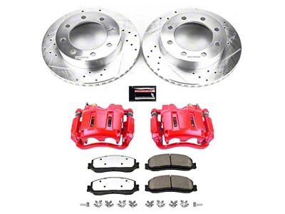 PowerStop Z36 Extreme Truck and Tow 8-Lug Brake Rotor, Pad and Caliper Kit; Front (2012 4WD F-250 Super Duty)