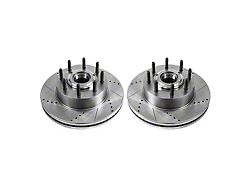 PowerStop Evolution Cross-Drilled and Slotted 8-Lug Rotors; Front Pair (13-22 2WD F-350 Super Duty)