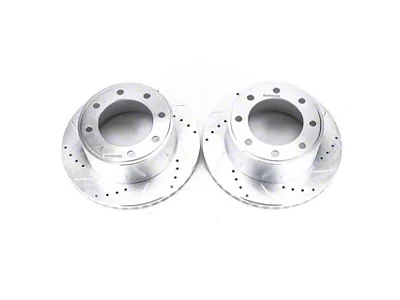 PowerStop Evolution Cross-Drilled and Slotted 8-Lug Rotors; Rear Pair (11-12 F-350 Super Duty SRW)