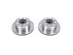 PowerStop Evolution Cross-Drilled and Slotted 8-Lug Rotors; Rear Pair (13-22 F-350 Super Duty SRW)