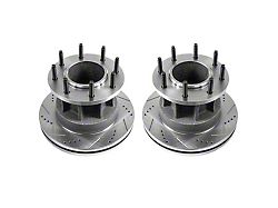 PowerStop Evolution Cross-Drilled and Slotted 8-Lug Rotors; Front Pair (11-12 2WD F-350 Super Duty DRW)