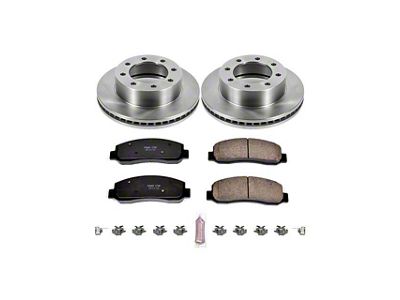 PowerStop OE Replacement 8-Lug Brake Rotor and Pad Kit; Front (2011 4WD F-350 Super Duty)