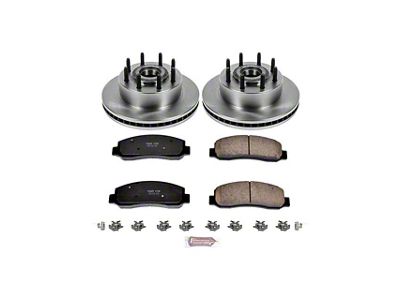 PowerStop OE Replacement 8-Lug Brake Rotor and Pad Kit; Front (2011 2WD F-350 Super Duty SRW)
