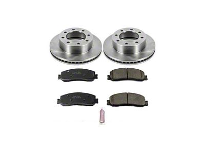 PowerStop OE Replacement 8-Lug Brake Rotor and Pad Kit; Front (2012 4WD F-350 Super Duty)