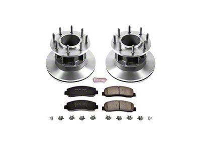PowerStop OE Replacement 8-Lug Brake Rotor and Pad Kit; Front (2011 2WD F-350 Super Duty SRW)