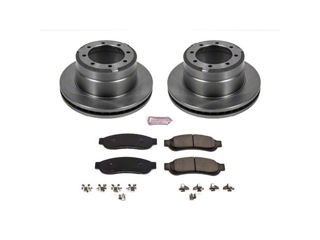 PowerStop OE Replacement 8-Lug Brake Rotor and Pad Kit; Rear (11-12 F-350 Super Duty)