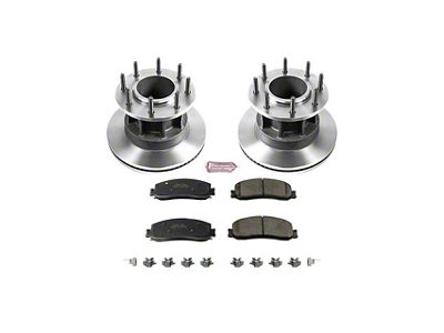 PowerStop OE Replacement 8-Lug Brake Rotor and Pad Kit; Front (2012 2WD F-350 Super Duty DRW)