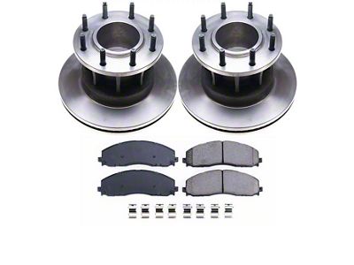 PowerStop OE Replacement 8-Lug Brake Rotor and Pad Kit; Front (17-21 2WD F-350 Super Duty DRW)