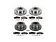 PowerStop OE Replacement 8-Lug Brake Rotor and Pad Kit; Front and Rear (Early 2011 4WD F-350 Super Duty DRW)
