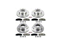 PowerStop OE Replacement 8-Lug Brake Rotor and Pad Kit; Front and Rear (13-22 4WD F-350 Super Duty DRW)