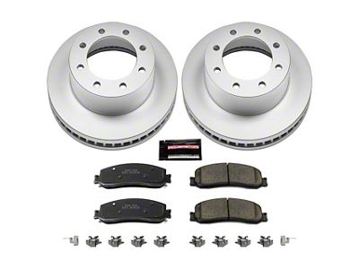 PowerStop Z17 Evolution Plus 8-Lug Brake Rotor and Pad Kit; Front (2012 4WD F-350 Super Duty)