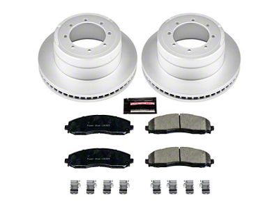 PowerStop Z17 Evolution Plus 8-Lug Brake Rotor and Pad Kit; Rear (13-22 F-350 Super Duty DRW)