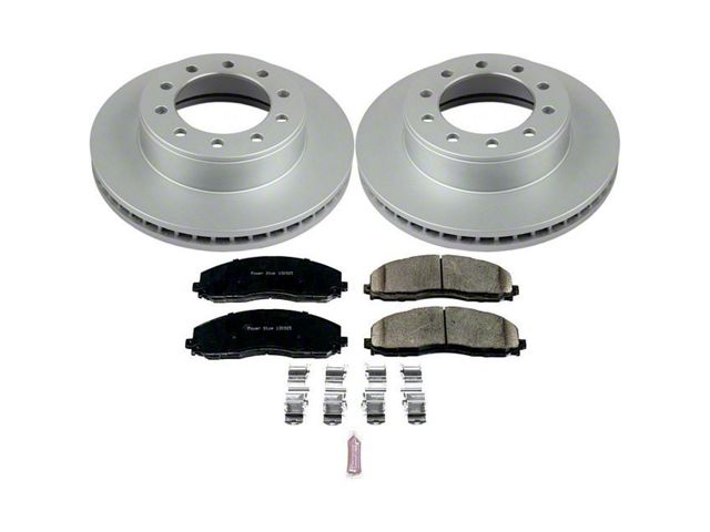 PowerStop Z17 Evolution Plus 8-Lug Brake Rotor and Pad Kit; Front (2016 4WD F-350 Super Duty w/ Wide Track Front Suspension)