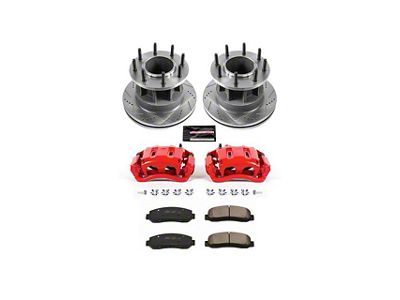PowerStop Z23 Evolution Sport 8-Lug Brake Rotor, Pad and Caliper Kit; Front (2011 2WD F-350 Super Duty SRW)