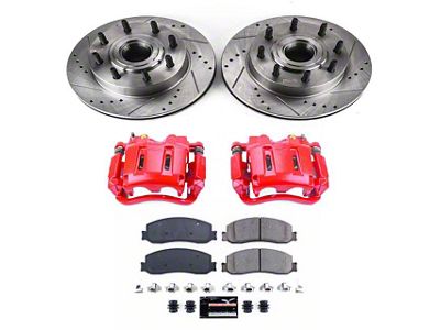 PowerStop Z23 Evolution Sport 8-Lug Brake Rotor, Pad and Caliper Kit; Front (2012 2WD F-350 Super Duty SRW)