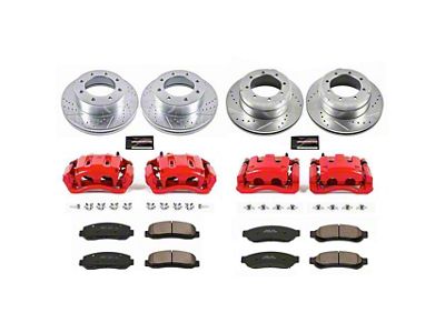 PowerStop Z23 Evolution Sport 8-Lug Brake Rotor, Pad and Caliper Kit; Front and Rear (Early 2011 4WD F-350 Super Duty DRW)