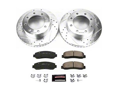 PowerStop Z23 Evolution Sport 8-Lug Brake Rotor and Pad Kit; Front (2011 4WD F-350 Super Duty DRW)