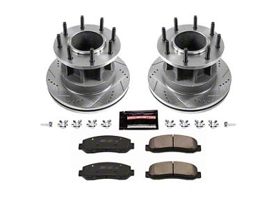 PowerStop Z23 Evolution Sport 8-Lug Brake Rotor and Pad Kit; Front (2011 2WD F-350 Super Duty SRW)