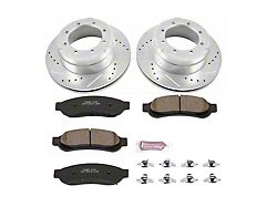 PowerStop Z23 Evolution Sport 8-Lug Brake Rotor and Pad Kit; Rear (Late 10-12 F-350 Super Duty DRW)