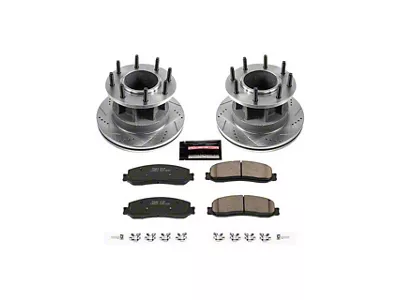 PowerStop Z23 Evolution Sport 8-Lug Brake Rotor and Pad Kit; Front (2012 2WD F-350 Super Duty DRW)