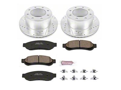 PowerStop Z23 Evolution Sport 8-Lug Brake Rotor and Pad Kit; Rear (11-22 F-350 Super Duty SRW)