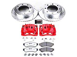 PowerStop Z36 Extreme Truck and Tow 8-Lug Brake Rotor, Pad and Caliper Kit; Rear (11-12 F-350 Super Duty SRW)