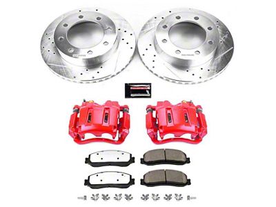 PowerStop Z36 Extreme Truck and Tow 8-Lug Brake Rotor, Pad and Caliper Kit; Front (2012 4WD F-350 Super Duty SRW)