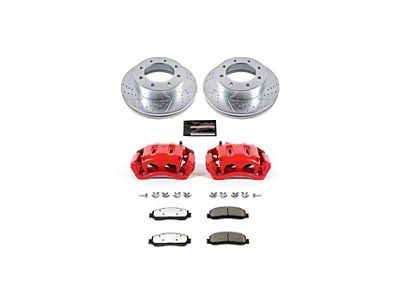 PowerStop Z36 Extreme Truck and Tow 8-Lug Brake Rotor, Pad and Caliper Kit; Front (2012 4WD F-350 Super Duty DRW)