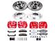 PowerStop Z36 Extreme Truck and Tow 8-Lug Brake Rotor, Pad and Caliper Kit; Front and Rear (2012 2WD F-350 Super Duty SRW)