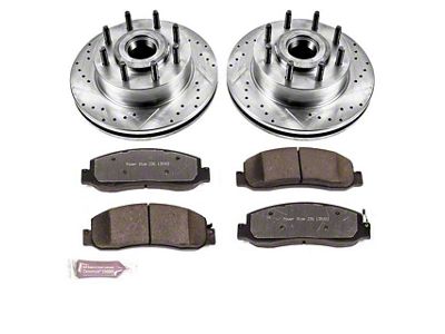 PowerStop Z36 Extreme Truck and Tow 8-Lug Brake Rotor and Pad Kit; Front (2011 2WD F-350 Super Duty SRW)