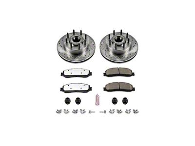 PowerStop Z36 Extreme Truck and Tow 8-Lug Brake Rotor and Pad Kit; Front (12-22 2WD F-350 Super Duty SRW)