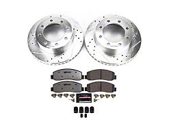 PowerStop Z36 Extreme Truck and Tow 8-Lug Brake Rotor and Pad Kit; Front (05-10 4WD F-350 Super Duty)