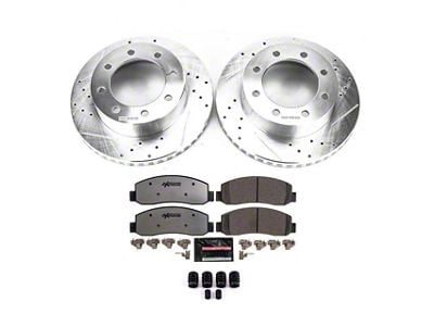 PowerStop Z36 Extreme Truck and Tow 8-Lug Brake Rotor and Pad Kit; Front (2011 4WD F-350 Super Duty DRW)