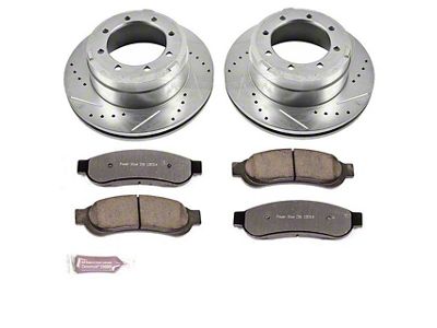 PowerStop Z36 Extreme Truck and Tow 8-Lug Brake Rotor and Pad Kit; Rear (11-12 F-350 Super Duty)