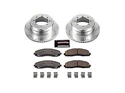 PowerStop Z36 Extreme Truck and Tow 8-Lug Brake Rotor and Pad Kit; Rear (13-22 F-350 Super Duty DRW)