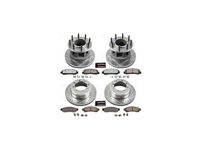 PowerStop Z36 Extreme Truck and Tow 8-Lug Brake Rotor and Pad Kit; Front and Rear (2011 2WD F-350 Super Duty DRW)