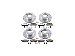 PowerStop Z36 Extreme Truck and Tow 8-Lug Brake Rotor and Pad Kit; Front and Rear (2012 4WD F-350 Super Duty DRW)
