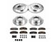 PowerStop Z36 Extreme Truck and Tow 8-Lug Brake Rotor and Pad Kit; Front and Rear (2016 4WD F-350 Super Duty DRW w/ Wide Track Front Suspension)