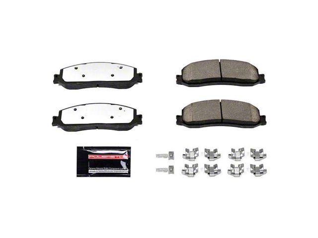 PowerStop Z36 Extreme Truck and Tow Carbon-Fiber Ceramic Brake Pads; Front Pair (12-22 F-350 Super Duty)