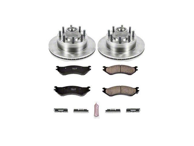 PowerStop OE Replacement 8-Lug Brake Rotor and Pad Kit; Front (00-03 2WD F-150)