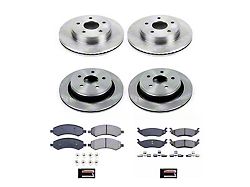 PowerStop OE Replacement Brake Rotor and Pad Kit; Front and Rear (02-18 RAM 1500)