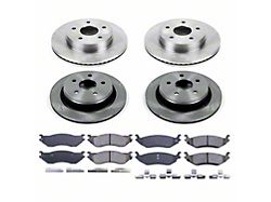 PowerStop Z17 Stock Replacement Brake Rotor and Ceramic Pad Kit; Front and Rear (02-18 RAM 1500)