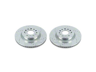PowerStop Evolution Cross-Drilled and Slotted 6-Lug Rotors; Front Pair (19-24 RAM 1500, Excluding RHO & TRX)