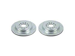PowerStop Evolution Cross-Drilled and Slotted 6-Lug Rotors; Rear Pair (19-24 RAM 1500, Excluding TRX)