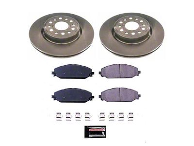 PowerStop OE Replacement 6-Lug Brake Rotor and Pad Kit; Front (19-24 RAM 1500, Excluding RHO & TRX)