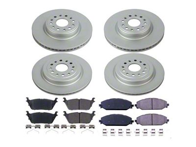 PowerStop Z17 Evolution Plus 6-Lug Brake Rotor and Pad Kit; Front and Rear (19-24 RAM 1500, Excluding RHO & TRX)