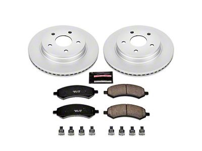 PowerStop Z17 Evolution Plus 5-Lug Brake Rotor and Pad Kit; Front (06-18 RAM 1500, Excluding SRT-10 & Mega Cab)