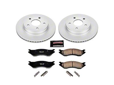 PowerStop Z17 Evolution Plus 5-Lug Brake Rotor and Pad Kit; Front (2002 RAM 1500)