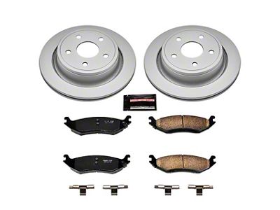 PowerStop Z17 Evolution Plus 5-Lug Brake Rotor and Pad Kit; Rear (02-18 RAM 1500, Excluding SRT-10 & Mega Cab)